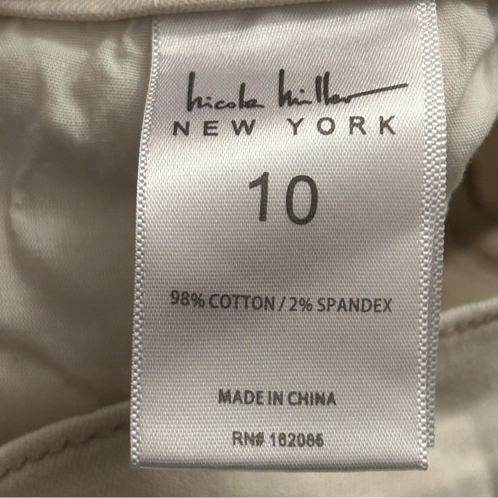 Nicole Miller Jeans Women’s Size 10 Cream Nomad Super High Rise Taper - Picture 6 of 6